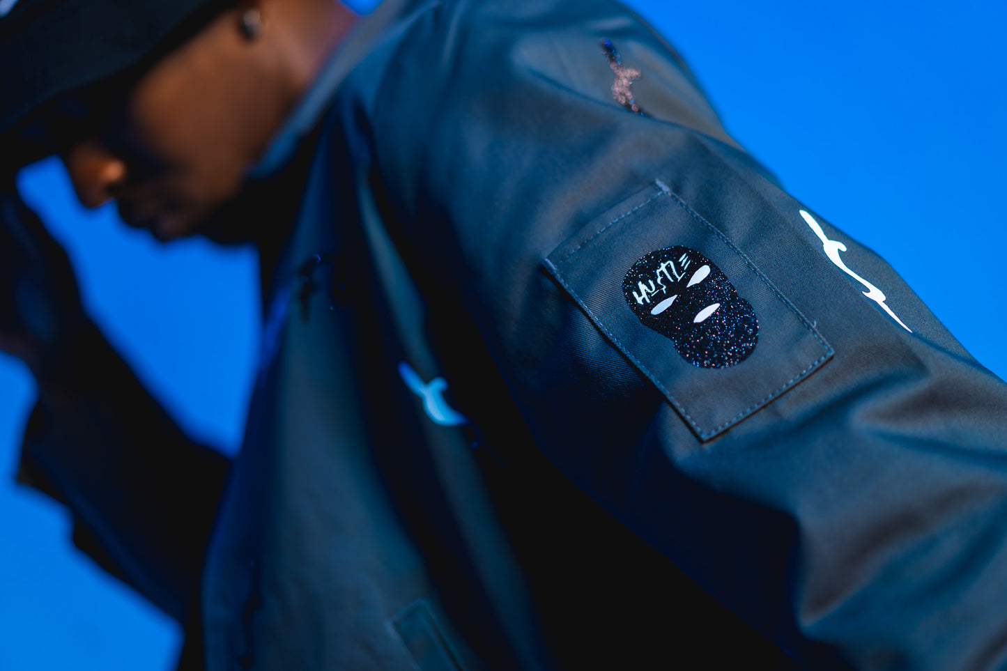 Hustlefaze designer Jean Bomber Jackets