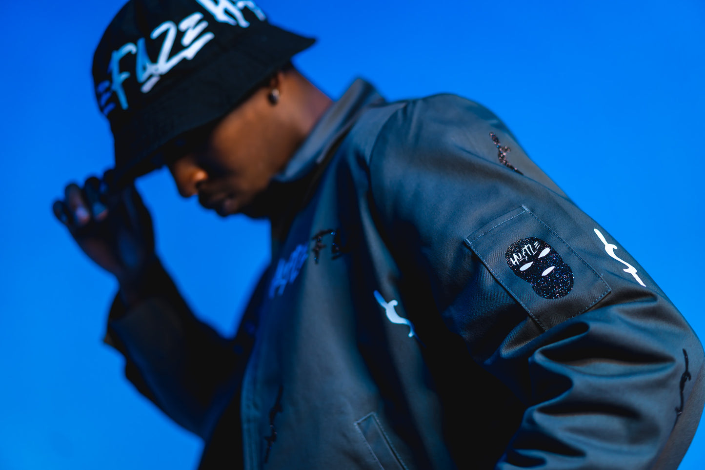Hustlefaze designer Jean Bomber Jackets