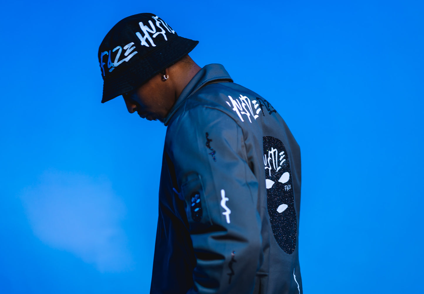Hustlefaze designer Jean Bomber Jackets